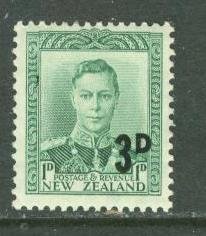 New Zealand # 279 George VI Surcharged (1) VLH Unused