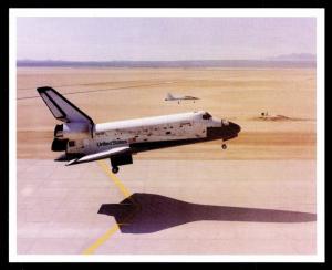 1982 TOUCHDOWN OF SPACE SHUTTLE COLUMBIA  - 8 X 10 PRINT (ESP#8485)