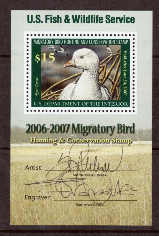 USA #RW73b Never Hinged Mint Artist & Engraver Signed **Graded 98 Certificate**