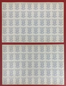 U.S., 1937-1946 Arizona Fertilizer Control Stamps, 2 Sheets of 50 = 100 Stamps