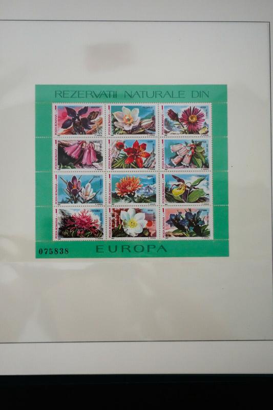 Romania Stamps 1985-1990 Collection of NH Sets on 32 pgs