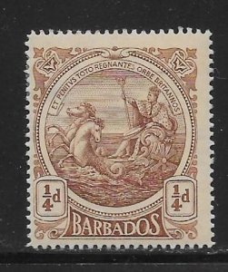 Barbados 127 1/4d Seal of Colony single Unused Hinged