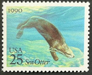 USA, 1990, SC#2510, Sea Otter, Unused, MNH, F-VF