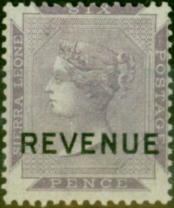 Sierra Leone 1885 6d Dull Violet Revenue Fine VLMM
