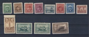 12x Canada WW2 Stamps #249 to #260 Most MNH VF Guide Value = $80.00