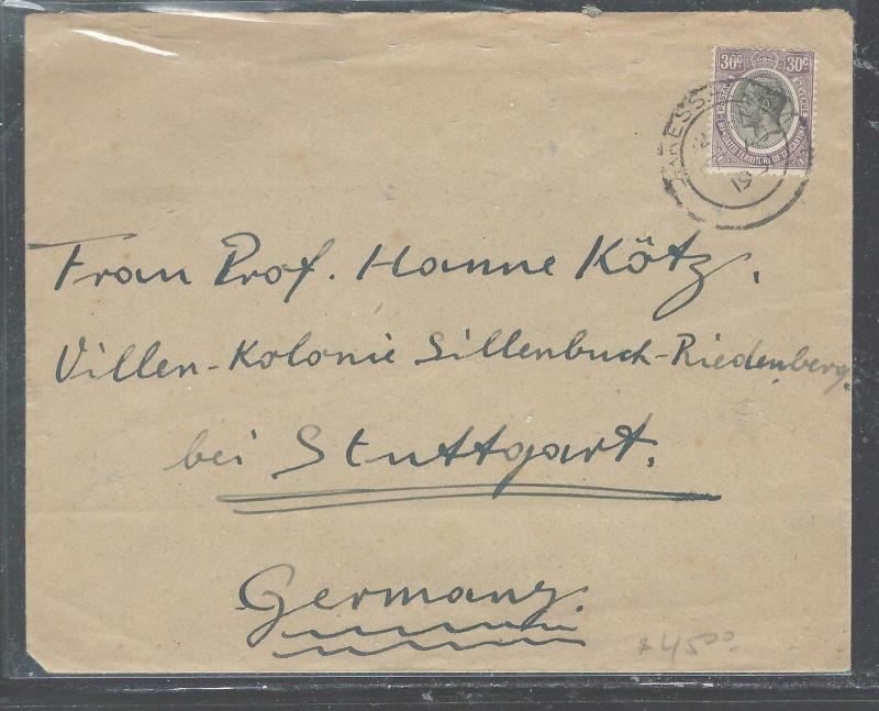 TANGANYIKA  (P0408B) KGV 30C TANGANYKA A/M TO GERMANY