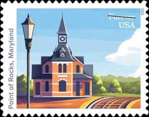 US 5758-5762 5762b Railroad Stations forever strip A (5 stamps) MNH 2023 3/31