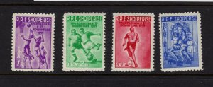 Albania #544-47 (1959 Albanian Spartacist Games set )  VFMNH CV $9.05