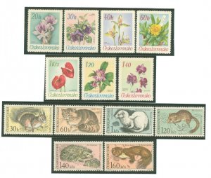 Czechoslovakia & Czech Republic #1490/1502 Mint (NH) Single (Flora) (Wildlife)