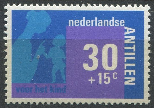 Netherlands Antilles Sc#B127 MNH, 30c+15c multi, Youth Welfare (1973) 25th An...