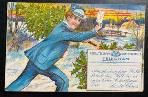1909 Buffalo NY USA Advertising Postcard Cover Postal Telegraph & Commercial Cab