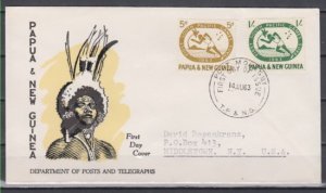 Papua New Guinea, Scott cat. 176-177. So. Pacific Games. First day cover. ^