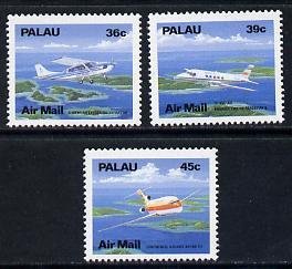 PALAU - 1989 - Aircraft - Perf 3v Set - Mint Never Hinged