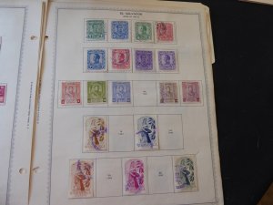 Salvador 1923-1963 Stamp Collection on Scott Album Pages