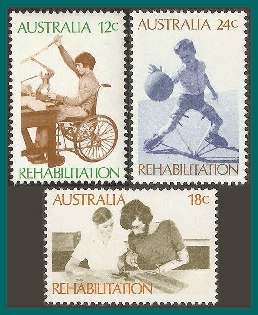 Australia 1972 Rehabilitation, MNH 523-525,SG514-SG516