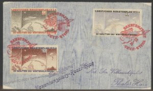 Germany 1934 Zucker Rocket Mail Cover Hexentanzplatz Thale Harz 103415