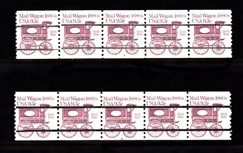 USA PNC SC# 1903a MAIL WAGON $0.093c PL# 5 & 6 PC WATER ACTIVATED PNC5 MNH