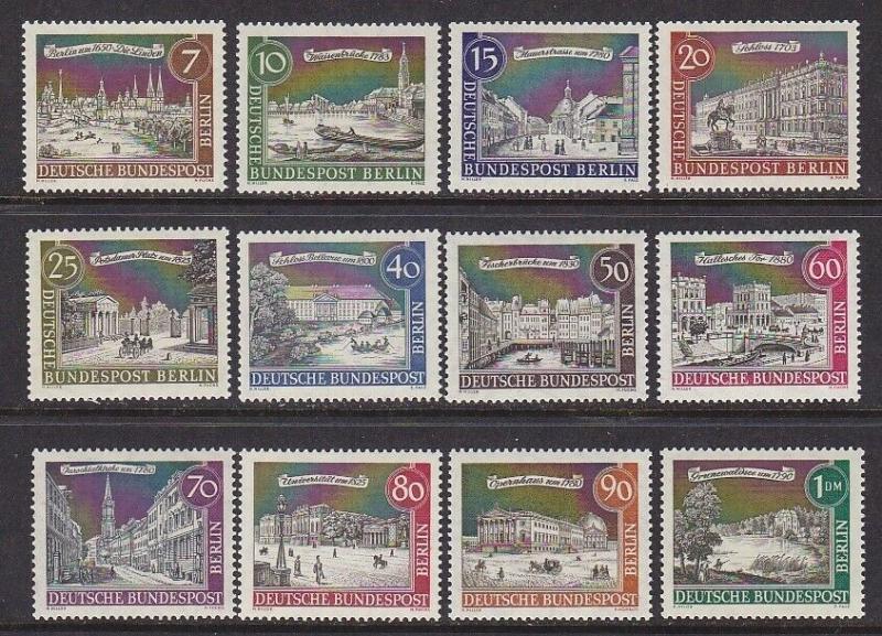 Germany Berlin 9N196-207 MNH OG 1962-62 Views of old Berlin Full 12 Stamp Set