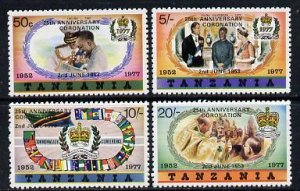 TANZANIA - 1978 - Coronation 25 Ann. Small o/p -Perf 4v Set - Mint Never Hinged