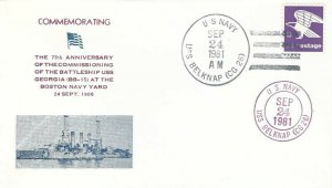 U.S.S. GEORGIA (BB-15) 75th Anniversary of Commissioning 1981
