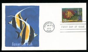 US 3318 Aquarium Fish - Thermometer UA Fleetwood cachet FDC