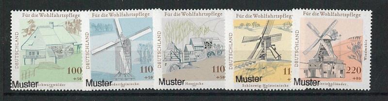 60846 -  GERMANY - STAMP with MUNSTER overprint 1997 -   SPECIMEN: WINDMILLS