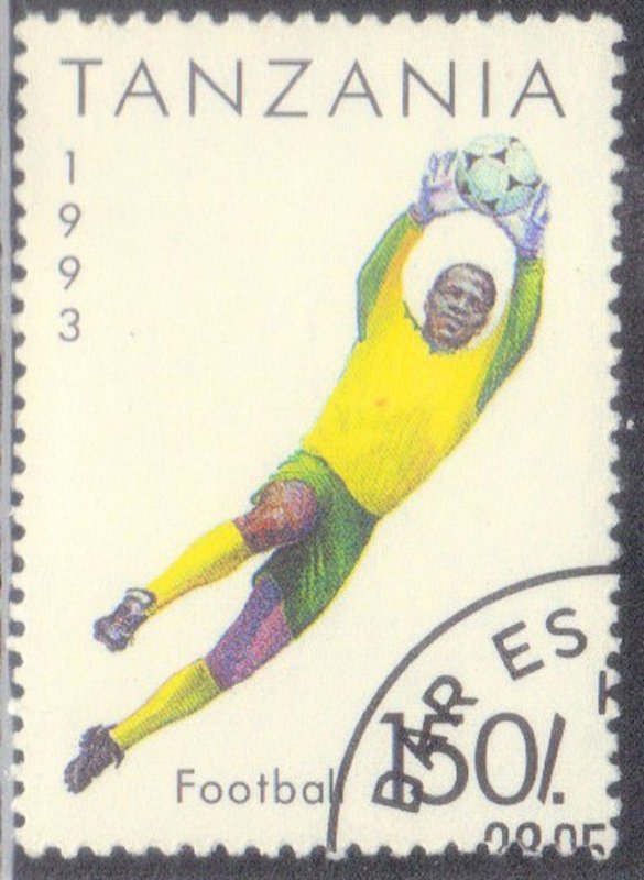 TANZANIA  SC# 1022  *CTO*  1993   150sh    FOOTBALL  SEE SCAN