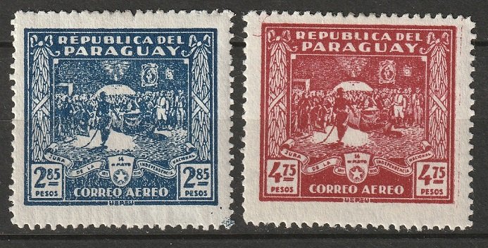 Paraguay 1930 Sc C36,C38 air post partial set MLH*