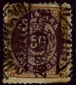 Denmark SC #33a Fine Used w/perf faults SC$175   ..Grab a Bargain!