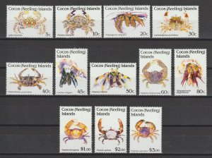 COCOS (KEELING) ISLANDS 1992 SG 252/63 MNH Cat £32