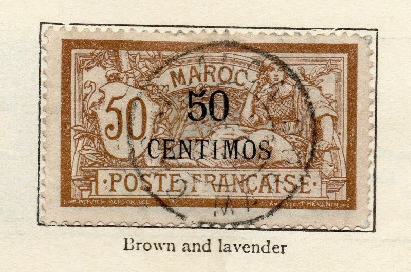 Morocco French PO 1902 Early Issue Fine Used 50c. Surcharged NW-115166