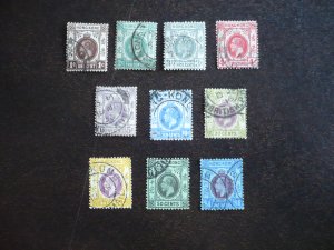 Stamps - Hong Kong - Scott#129,130,132-134,137-143 - Used Part Set of 10 Stamps