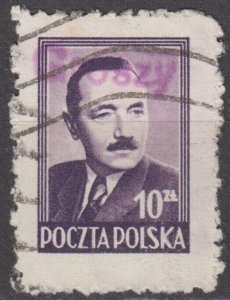 Poland 1950 Groszy overprint on Scott #440 Used