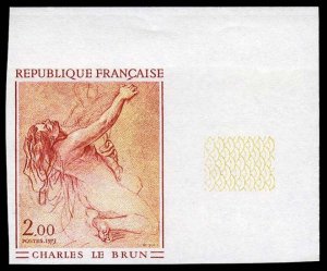 France, 1950-Present #1360 Cat€77, 1973 Kneeling Woman by Le Brun, imperf...