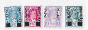 Hatay Sc #J1-J4  set of 4 due OG VF