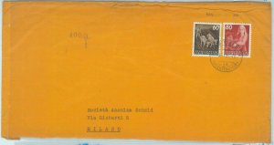 84114 - LIECHTENSTEIN - Postal History - Large COVER to ITALY 1951-