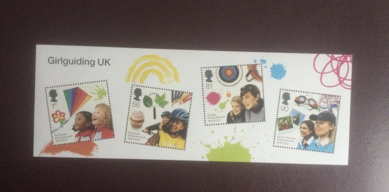 Girlguiding UK mint minisheet. 2010.  MS3025