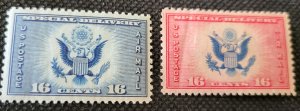 USA, Airmail Special Delivery set with Great Seal, SCV$1.05