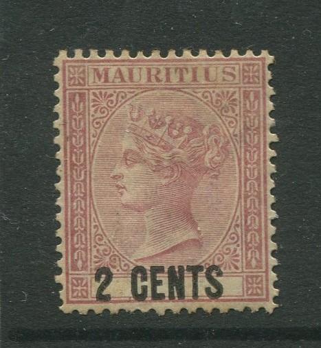 STAMP STATION PERTH: Mauritius #50 MVLH 1878  Single 2c Stamp