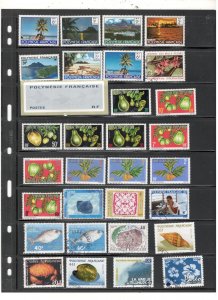 FRENCH POLYNESIA COLLECTION ON STOCK SHEET MINT/USED