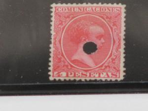 Spain, Telegraph, Scott# 269, Punch Cancel