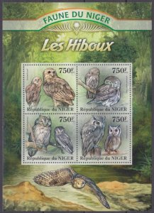 2013 Niger 2067-2070KL Birds / Owl 12,00 €