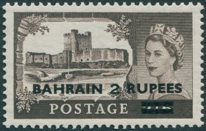 Bahrain 1955 2r on 2s 6d black-brown Type I SG94 MNH