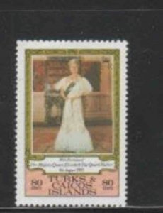 TURKS & CAICOS ISLANDS #440 1980 QUEEN MOTHER 80TH BIRTHDAY MINT VF NH O.G  aa
