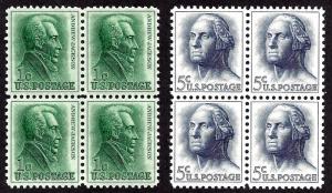 1209,1213 Mint,OG,NH... Blocks of 4... SCV $2.00