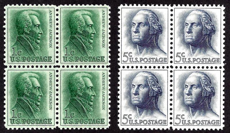 1209,1213 Mint,OG,NH... Blocks of 4... SCV $2.00