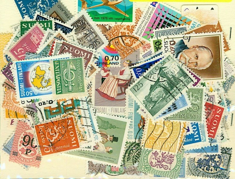 Finland Stamp Packet of 300 All Different Fine Used Stamps