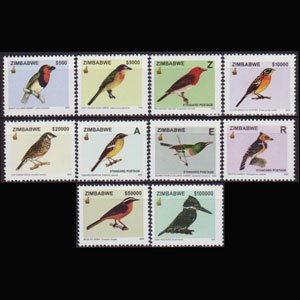 ZIMBABWE 2005 - Scott# 976-85 Birds Set of 10 NH