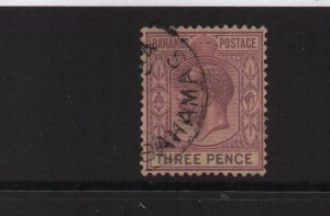 Bahamas 1931 SG120 Three Pence script watermark - used