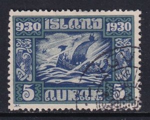 Iceland   #153 used 1930 viking ship 5a